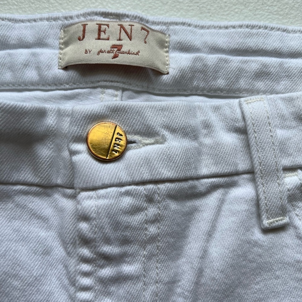 JEN 7 white stretch denim shorts with 5 pockets, size 12 - Picture 4 of 11